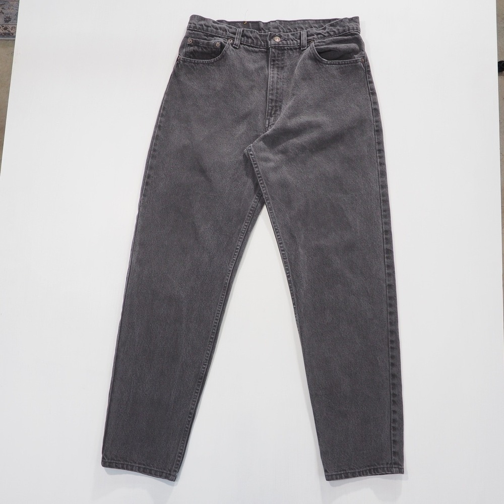 Vintage Levis Jeans Mens 36x32 Black 550 Relaxed Fit Tapered Leg Made USA Denim